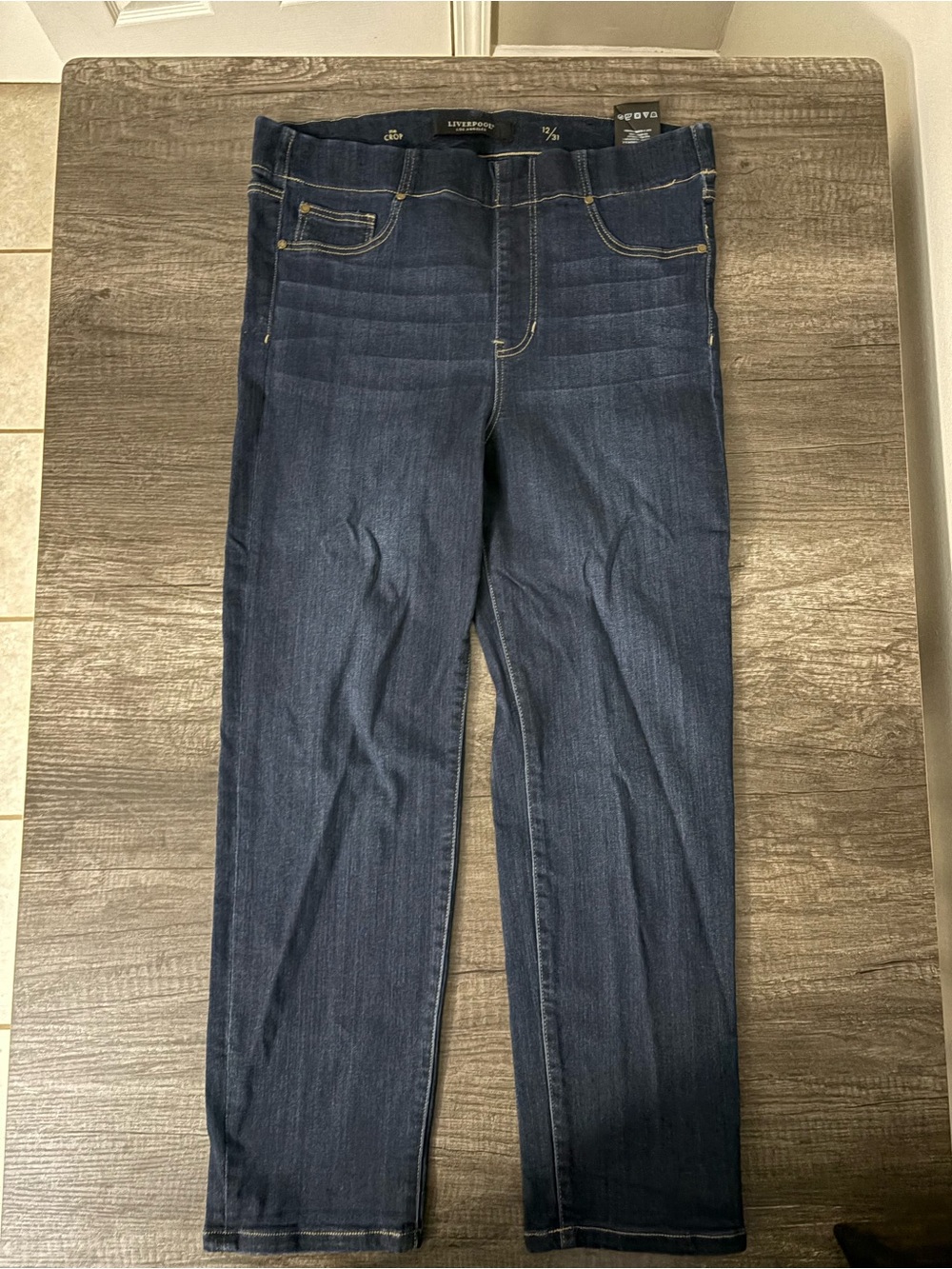 Liverpool Dark Indigo Pull-On Jeggings-Size 12